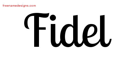 Handwritten Name Tattoo Designs Fidel Free Printout