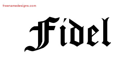 Blackletter Name Tattoo Designs Fidel Printable