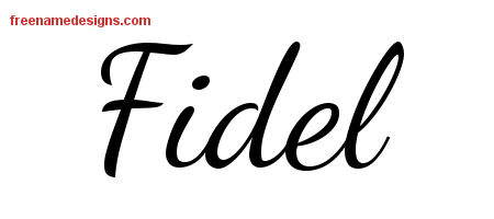 Lively Script Name Tattoo Designs Fidel Free Download