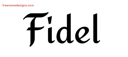 Calligraphic Stylish Name Tattoo Designs Fidel Free Graphic