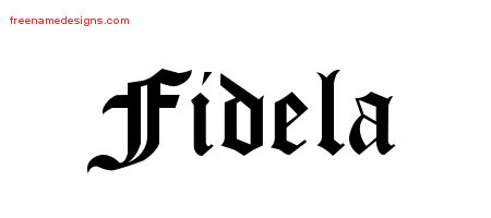 Blackletter Name Tattoo Designs Fidela Graphic Download