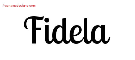 Handwritten Name Tattoo Designs Fidela Free Download
