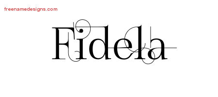 Decorated Name Tattoo Designs Fidela Free