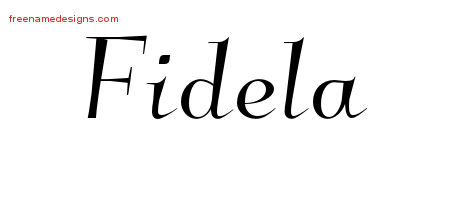 Elegant Name Tattoo Designs Fidela Free Graphic