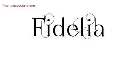 Decorated Name Tattoo Designs Fidelia Free