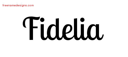 Handwritten Name Tattoo Designs Fidelia Free Download