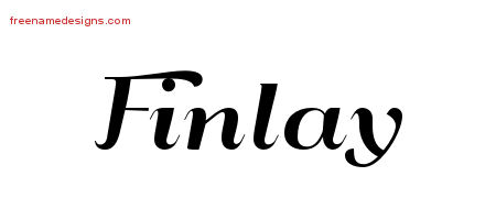 Art Deco Name Tattoo Designs Finlay Graphic Download