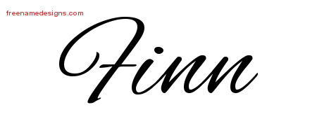 Cursive Name Tattoo Designs Finn Free Graphic