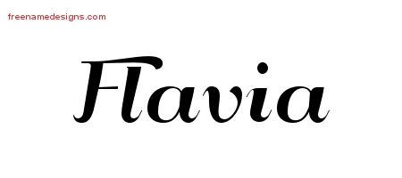 Art Deco Name Tattoo Designs Flavia Printable