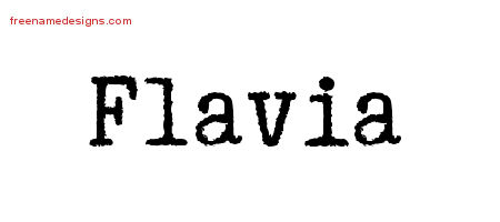 Typewriter Name Tattoo Designs Flavia Free Download