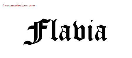 Blackletter Name Tattoo Designs Flavia Graphic Download