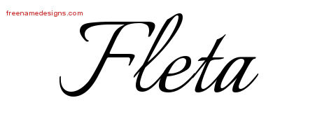 Calligraphic Name Tattoo Designs Fleta Download Free