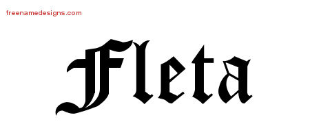 Blackletter Name Tattoo Designs Fleta Graphic Download