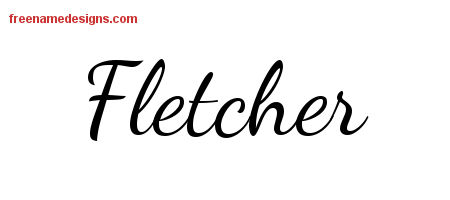 Lively Script Name Tattoo Designs Fletcher Free Download