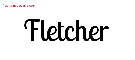 Handwritten Name Tattoo Designs Fletcher Free Printout
