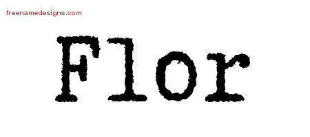 Typewriter Name Tattoo Designs Flor Free Download