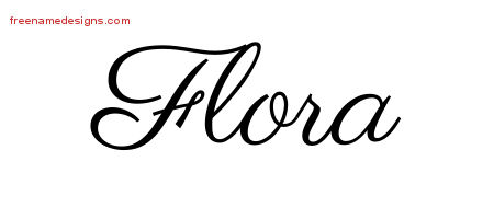 Classic Name Tattoo Designs Flora Graphic Download