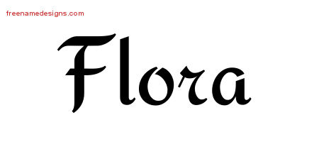 Calligraphic Stylish Name Tattoo Designs Flora Download Free