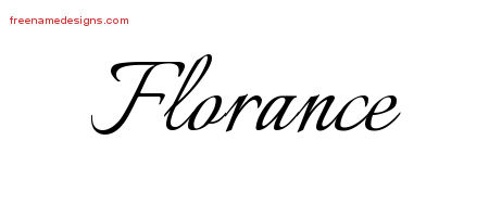 Calligraphic Name Tattoo Designs Florance Download Free