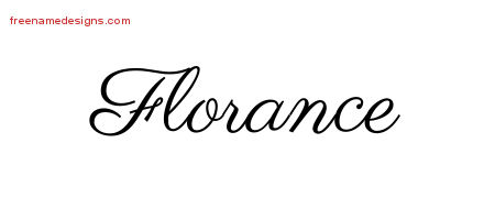Classic Name Tattoo Designs Florance Graphic Download