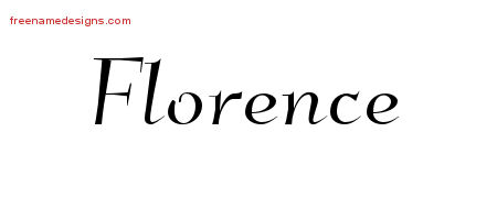 Elegant Name Tattoo Designs Florence Free Graphic
