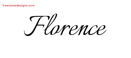 Calligraphic Name Tattoo Designs Florence Download Free - Free