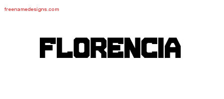 Titling Name Tattoo Designs Florencia Free Printout