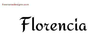 Calligraphic Stylish Name Tattoo Designs Florencia Download Free