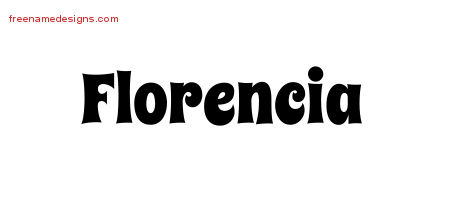 Groovy Name Tattoo Designs Florencia Free Lettering