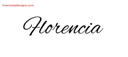Cursive Name Tattoo Designs Florencia Download Free