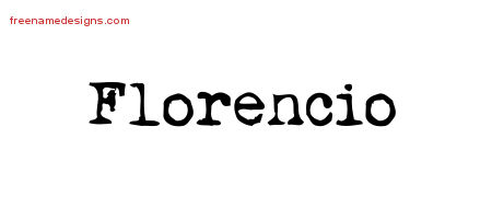 Vintage Writer Name Tattoo Designs Florencio Free
