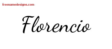 Lively Script Name Tattoo Designs Florencio Free Download