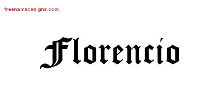 Blackletter Name Tattoo Designs Florencio Printable