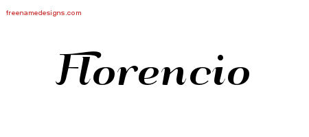 Art Deco Name Tattoo Designs Florencio Graphic Download