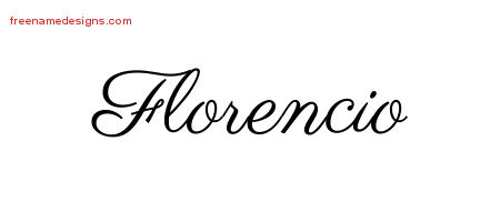 Classic Name Tattoo Designs Florencio Printable