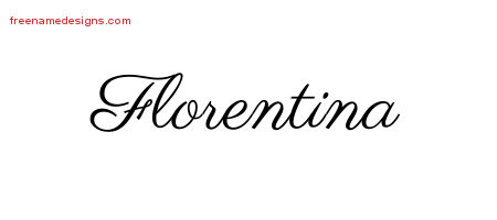 Classic Name Tattoo Designs Florentina Graphic Download