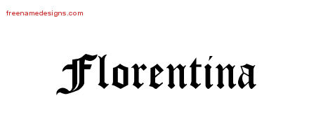 Blackletter Name Tattoo Designs Florentina Graphic Download