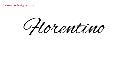 Cursive Name Tattoo Designs Florentino Free Graphic