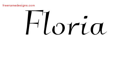 Elegant Name Tattoo Designs Floria Free Graphic