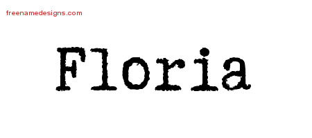 Typewriter Name Tattoo Designs Floria Free Download