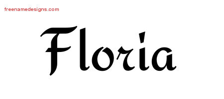 Calligraphic Stylish Name Tattoo Designs Floria Download Free
