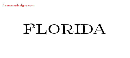 Flourishes Name Tattoo Designs Florida Printable