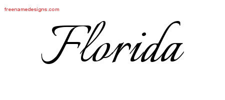 Calligraphic Name Tattoo Designs Florida Download Free