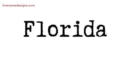 Typewriter Name Tattoo Designs Florida Free Download