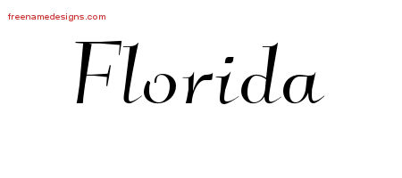 Elegant Name Tattoo Designs Florida Free Graphic