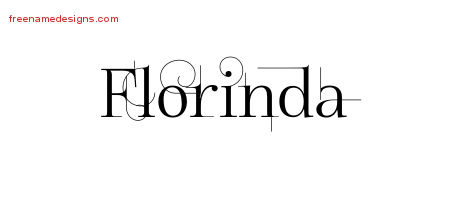 Decorated Name Tattoo Designs Florinda Free