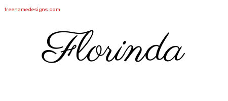 Classic Name Tattoo Designs Florinda Graphic Download