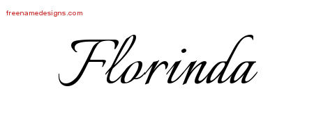 Calligraphic Name Tattoo Designs Florinda Download Free