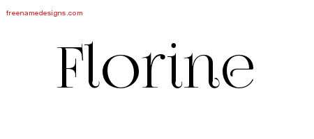 Vintage Name Tattoo Designs Florine Free Download