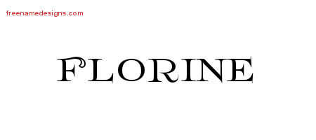 Flourishes Name Tattoo Designs Florine Printable